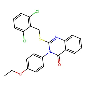 2-((2,6-Dichlorobenzyl)thio)-3-(4-ethoxyphenyl)-4(3H)-quinazolinone structure