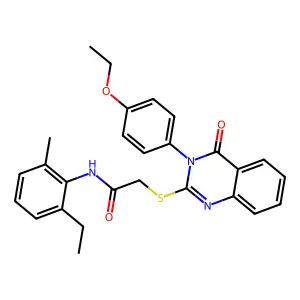 2-{[3-(4-ethoxyphenyl)-4-oxo-3,4-dihydroquinazolin-2-yl]sulfanyl}-N-(2-ethyl-6-methylphenyl)acetamide structure