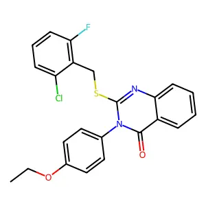 2-((2-Chloro-6-fluorobenzyl)thio)-3-(4-ethoxyphenyl)-4(3H)-quinazolinone structure