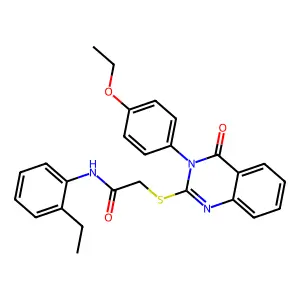 2-((3-(4-Ethoxy-PH)-4-oxo-3,4-dihydro-2-quinazolinyl)thio)-N-(2-ET-PH)acetamide structure