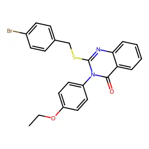 2-((4-Bromobenzyl)thio)-3-(4-ethoxyphenyl)-4(3H)-quinazolinone structure