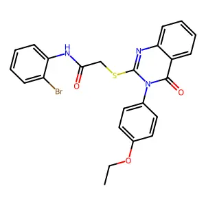N-(2-BR-PH)-2-((3-(4-Ethoxy-PH)-4-oxo-3,4-dihydro-2-quinazolinyl)thio)acetamide structure