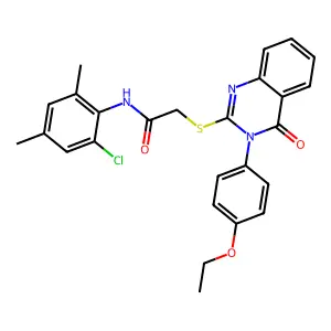 N-(2-chloro-4,6-dimethylphenyl)-2-{[3-(4-ethoxyphenyl)-4-oxo-3,4-dihydroquinazolin-2-yl]sulfanyl}acetamide structure