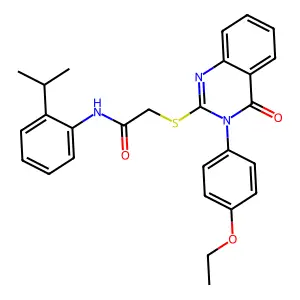 2-{[3-(4-ethoxyphenyl)-4-oxo-3,4-dihydroquinazolin-2-yl]sulfanyl}-N-[2-(propan-2-yl)phenyl]acetamide structure