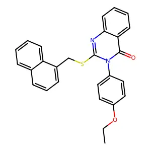 3-(4-Ethoxyphenyl)-2-((1-naphthylmethyl)thio)-4(3H)-quinazolinone structure
