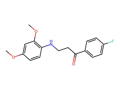 3-(2,4-Dimethoxyanilino)-1-(4-fluorophenyl)-1-propanone structure