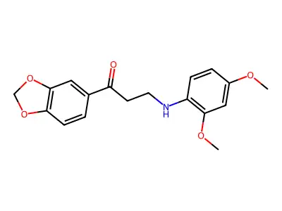 1-(1,3-Benzodioxol-5-YL)-3-(2,4-dimethoxyanilino)-1-propanone structure