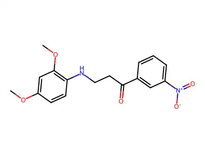 3-(2,4-Dimethoxyanilino)-1-(3-nitrophenyl)-1-propanone structure