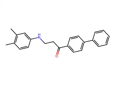 1-(1,1'-Biphenyl)-4-YL-3-(3,4-dimethylanilino)-1-propanone structure