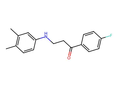 3-(3,4-Dimethylanilino)-1-(4-fluorophenyl)-1-propanone structure
