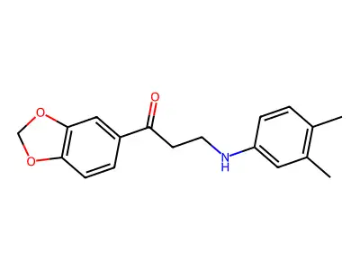 1-(1,3-Benzodioxol-5-YL)-3-(3,4-dimethylanilino)-1-propanone structure