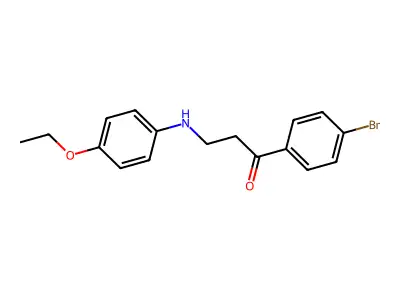 1-(4-Bromophenyl)-3-(4-ethoxyanilino)-1-propanone structure