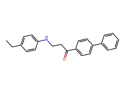 1-(1,1'-Biphenyl)-4-yl-3-((4-ethylphenyl)amino)-1-propanone structure
