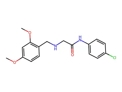 N-(4-Chlorophenyl)-2-((2,4-dimethoxybenzyl)amino)acetamide structure