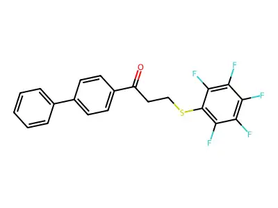 1-(1,1'-Biphenyl)-4-yl-3-((2,3,4,5,6-pentafluorophenyl)thio)-1-propanone structure
