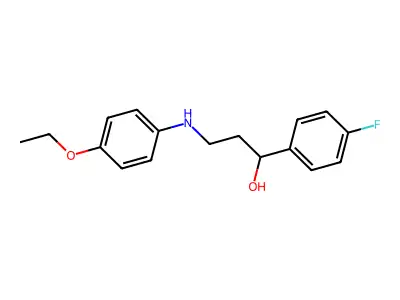 3-(4-Ethoxyanilino)-1-(4-fluorophenyl)-1-propanol structure