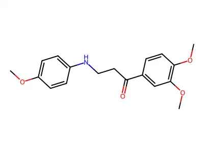 1-(3,4-Dimethoxyphenyl)-3-(4-methoxyanilino)-1-propanone structure
