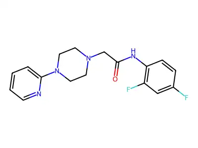 N-(2,4-Difluorophenyl)-4-(2-pyridinyl)-1-piperazineacetamide structure