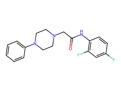 N-(2,4-Difluorophenyl)-2-(4-phenyl-1-piperazinyl)acetamide structure