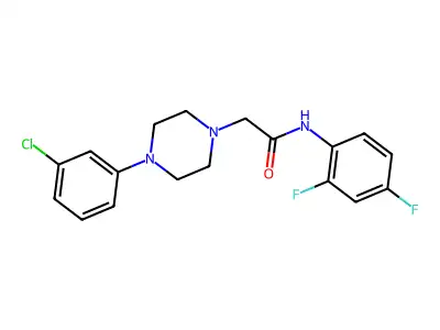 2-(4-(3-Chlorophenyl)-1-piperazinyl)-N-(2,4-difluorophenyl)acetamide structure