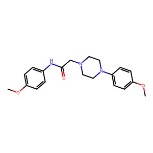 N-(4-Methoxyphenyl)-2-(4-(4-methoxyphenyl)-1-piperazinyl)acetamide structure
