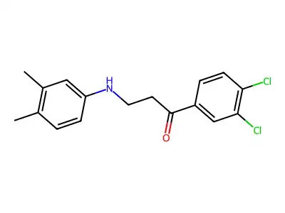 1-(3,4-Dichlorophenyl)-3-(3,4-dimethylanilino)-1-propanone structure
