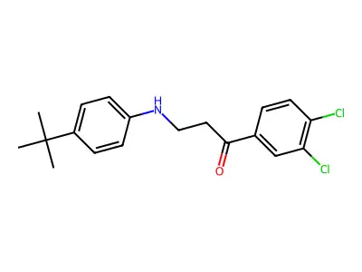 3-(4-Tert-butylanilino)-1-(3,4-dichlorophenyl)-1-propanone structure