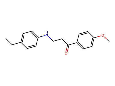 3-(4-Ethylanilino)-1-(4-methoxyphenyl)-1-propanone structure
