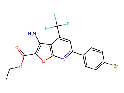 ET 3-Amino-6-(4-BR-phenyl)-4-(trifluoromethyl)furo(2,3-B)pyridine-2-carboxylate structure