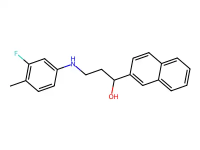 3-(3-Fluoro-4-methylanilino)-1-(2-naphthyl)-1-propanol structure