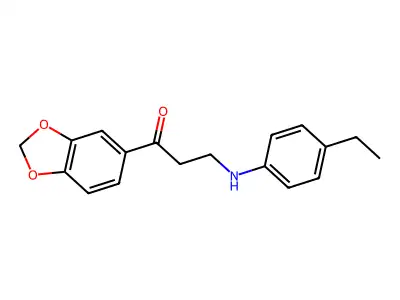1-(1,3-Benzodioxol-5-YL)-3-(4-ethylanilino)-1-propanone structure