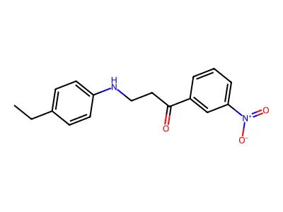 3-(4-Ethylanilino)-1-(3-nitrophenyl)-1-propanone structure