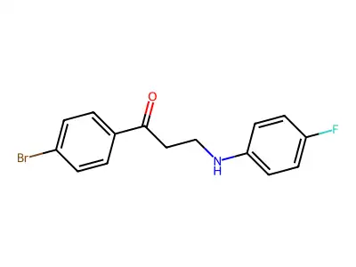 1-(4-Bromophenyl)-3-(4-fluoroanilino)-1-propanone structure