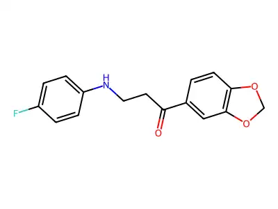 1-(1,3-Benzodioxol-5-YL)-3-(4-fluoroanilino)-1-propanone structure