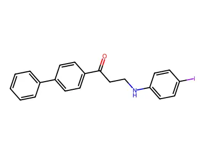 1-(1,1'-Biphenyl)-4-YL-3-(4-iodoanilino)-1-propanone structure