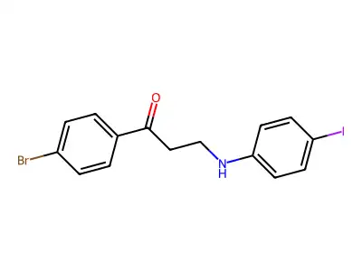 1-(4-Bromophenyl)-3-(4-iodoanilino)-1-propanone structure