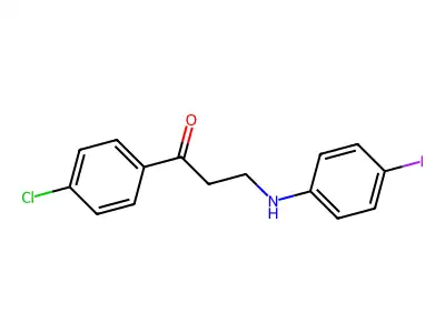 1-(4-Chlorophenyl)-3-(4-iodoanilino)-1-propanone structure