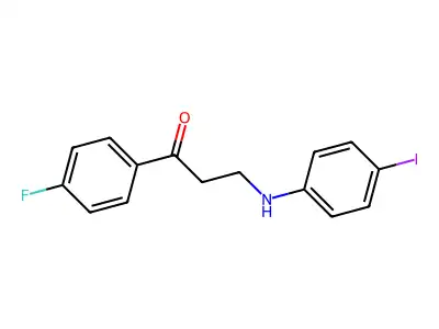 1-(4-Fluorophenyl)-3-(4-iodoanilino)-1-propanone structure