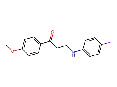 3-(4-Iodoanilino)-1-(4-methoxyphenyl)-1-propanone structure