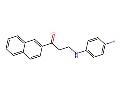 3-(4-Iodoanilino)-1-(2-naphthyl)-1-propanone structure