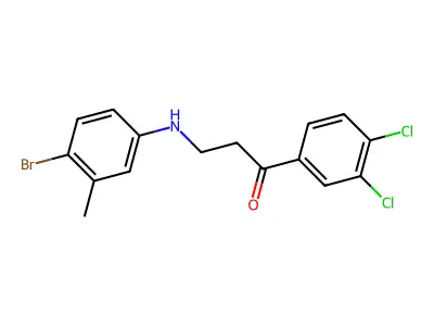 3-(4-Bromo-3-methylanilino)-1-(3,4-dichlorophenyl)-1-propanone structure