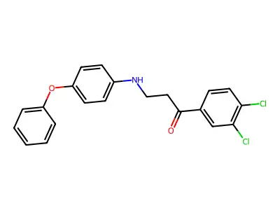 1-(3,4-Dichlorophenyl)-3-(4-phenoxyanilino)-1-propanone structure