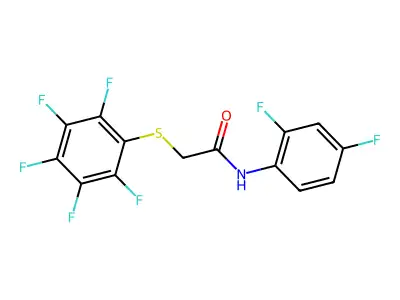 N-(2,4-difluorophenyl)-2-[(2,3,4,5,6-pentafluorophenyl)sulfanyl]acetamide structure