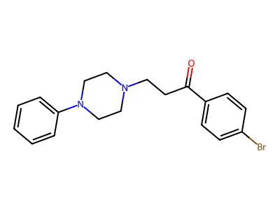 1-(4-Bromophenyl)-3-(4-phenyl-1-piperazinyl)-1-propanone structure