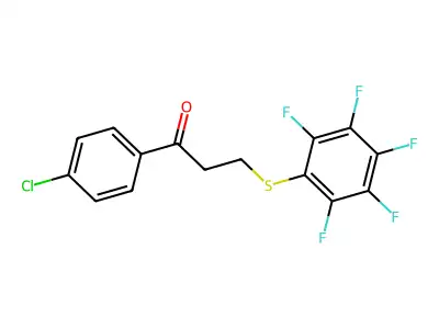 1-(4-Chlorophenyl)-3-[(2,3,4,5,6-pentafluorophenyl)thio]-1-propanone structure