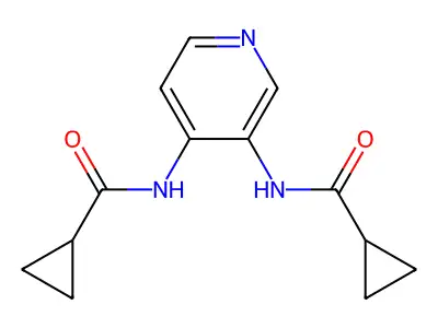 N,N'-(pyridine-3,4-diyl)dicyclopropanecarboxamide structure