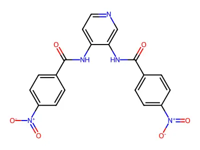 4-nitro-N-[3-[(4-nitrobenzoyl)amino]pyridin-4-yl]benzamide structure