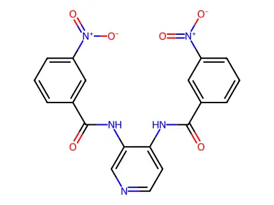 3-nitro-N-[3-[(3-nitrobenzoyl)amino]pyridin-4-yl]benzamide structure