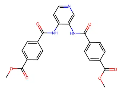 Methyl 4-[[3-[(4-methoxycarbonylbenzoyl)amino]pyridin-4-yl]carbamoyl]benzoate structure