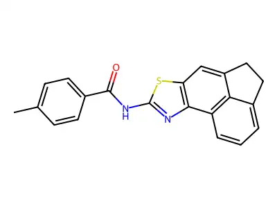 N-(4,5-dihydroacenaphtho[5,4-d]thiazol-8-yl)-4-methylbenzamide structure